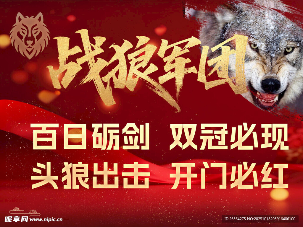 战狼军训宣传海报