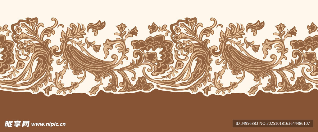 复古花纹边框图案