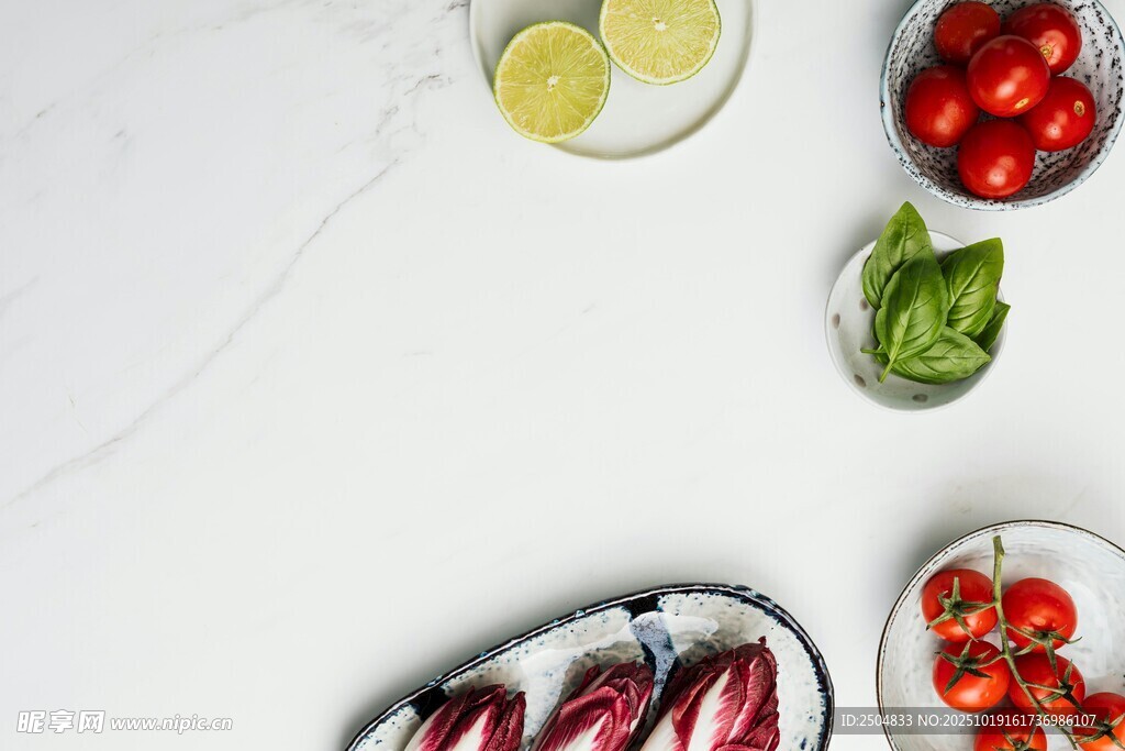 多彩新鲜蔬果摆放画面