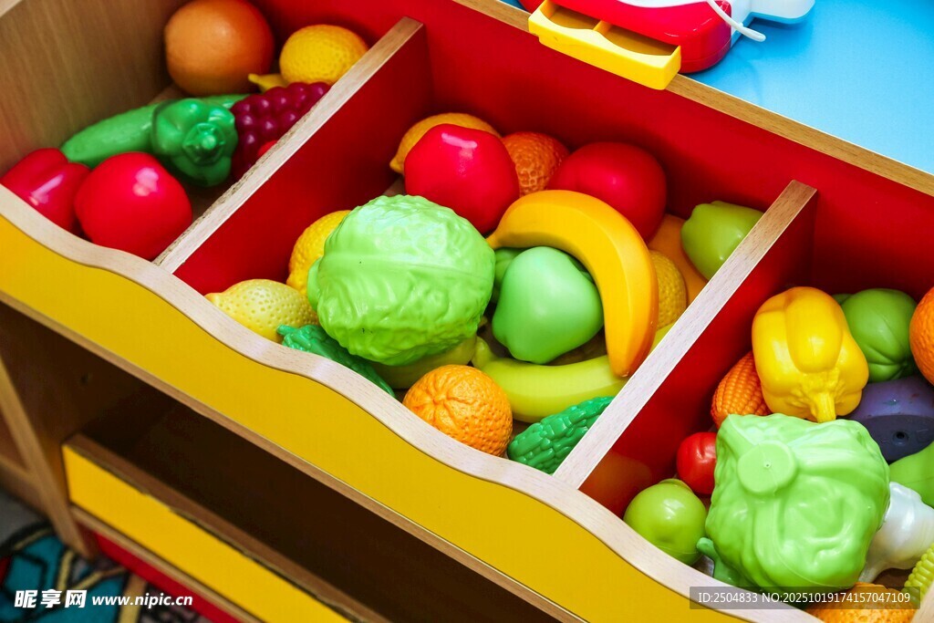 多彩木制蔬果玩具 纳盒