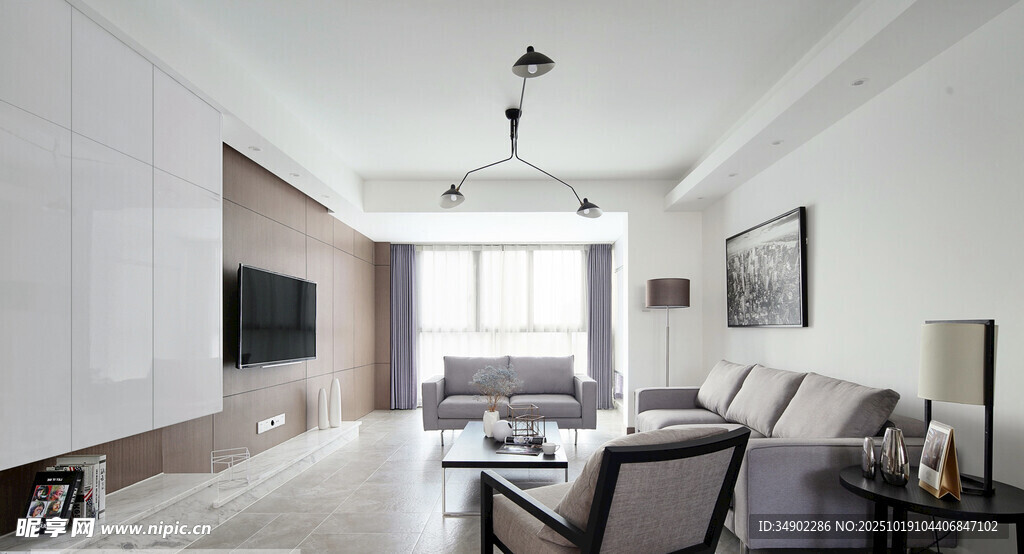 现代简约风客厅室内场景