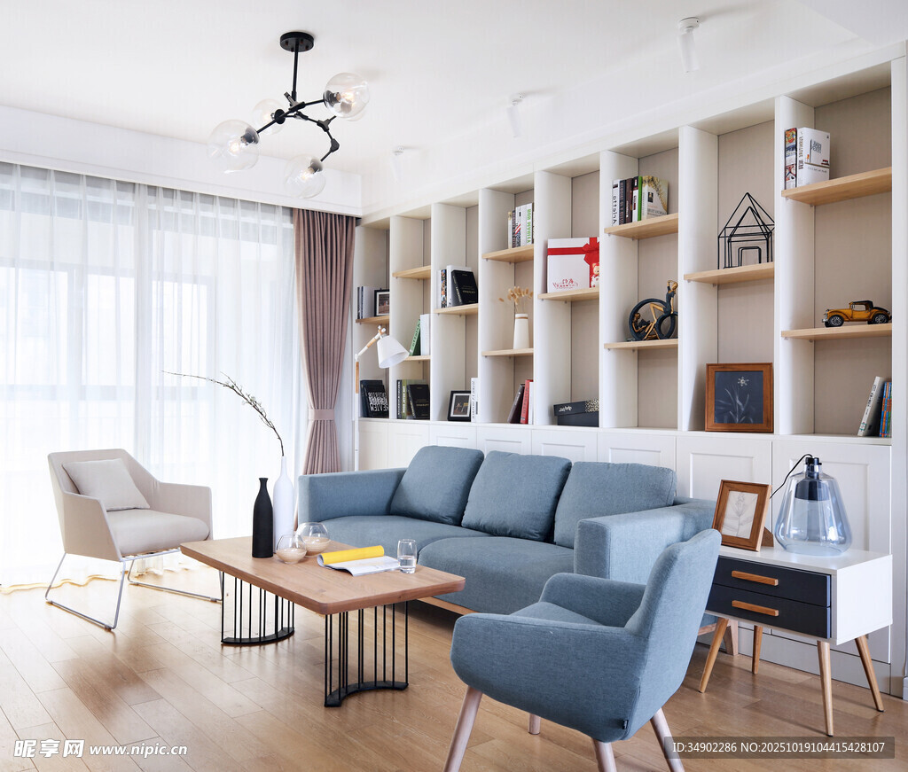 现代简约风客厅室内场景