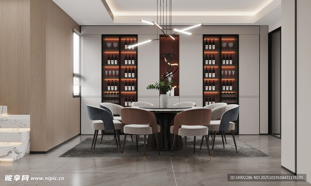 现代简约风餐厅室内设计