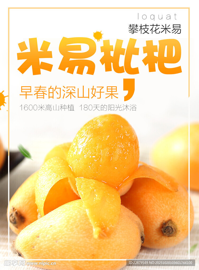米易枇杷宣传海报