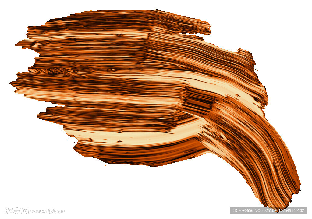 弯曲的木纹笔触效果