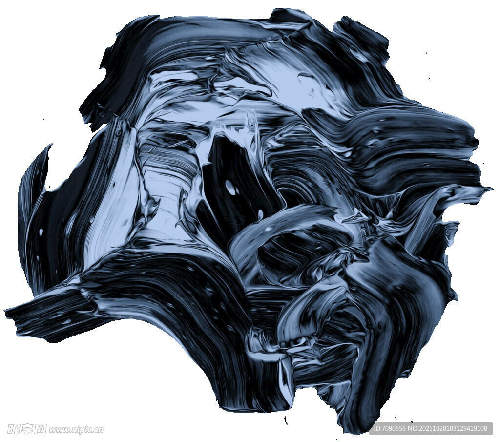 抽象蓝色墨水形态艺术图