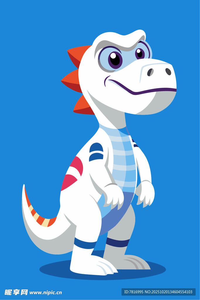 卡通恐龙宇航员形象