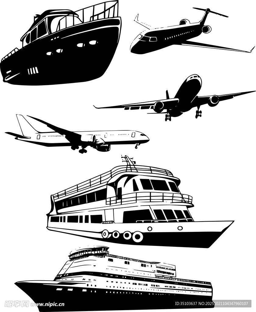 飞机与船只交通工具集合