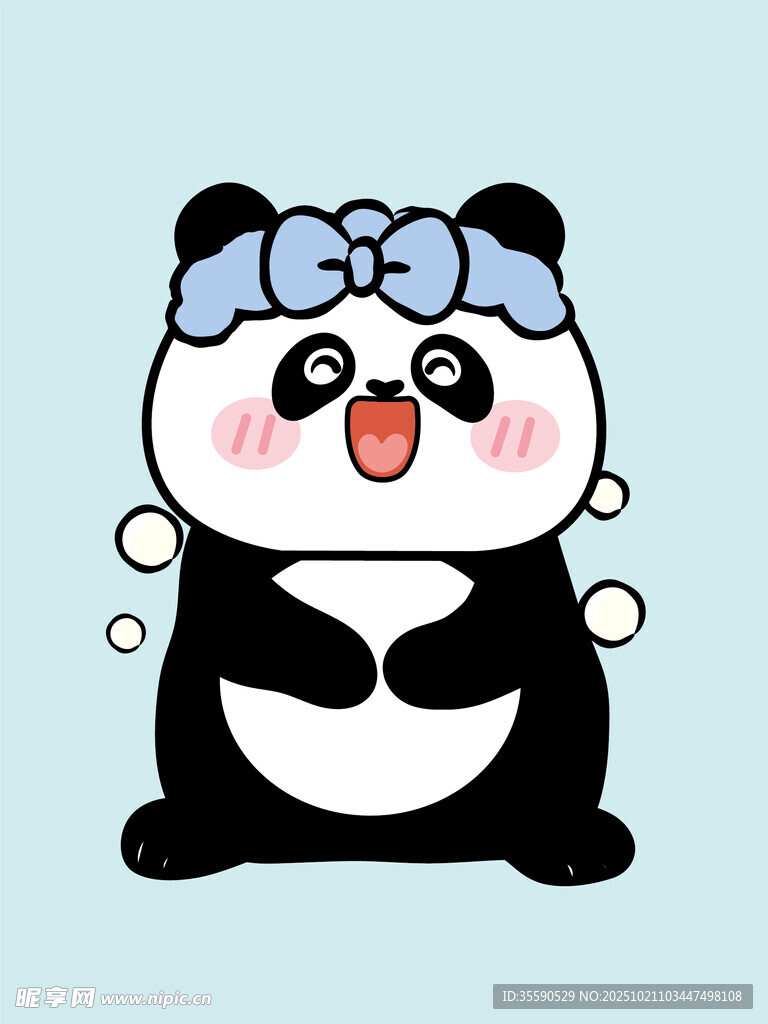 可爱熊猫卡通形象