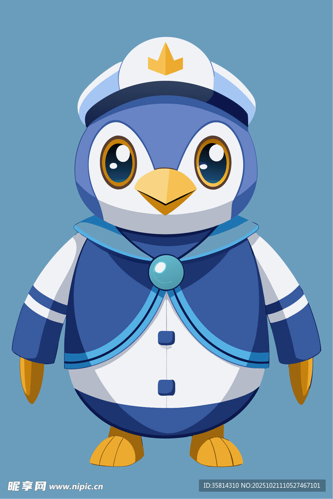 可爱企鹅水手形象