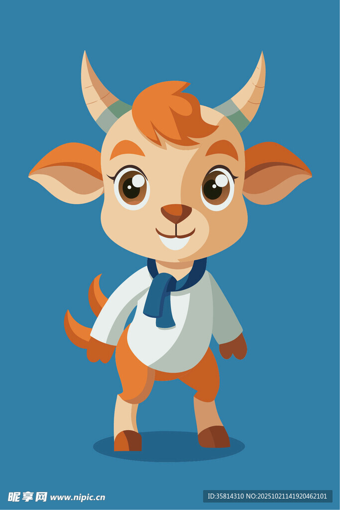 可爱小牛卡通形象