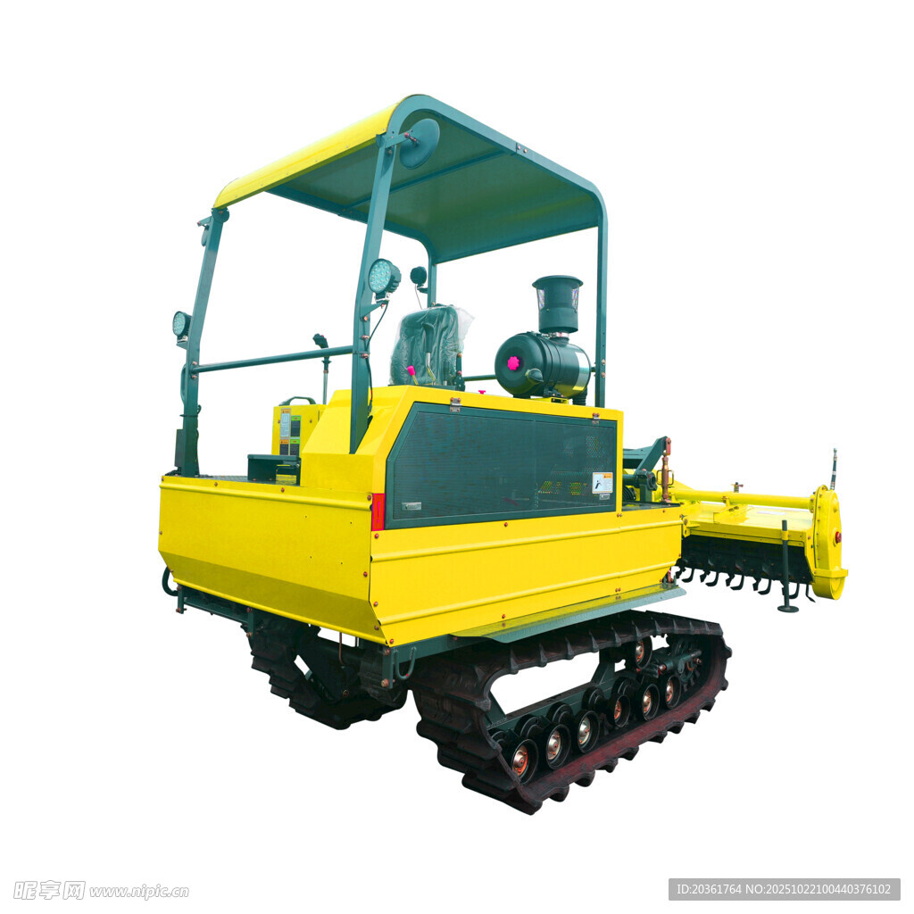 黄色履带式工程作业车