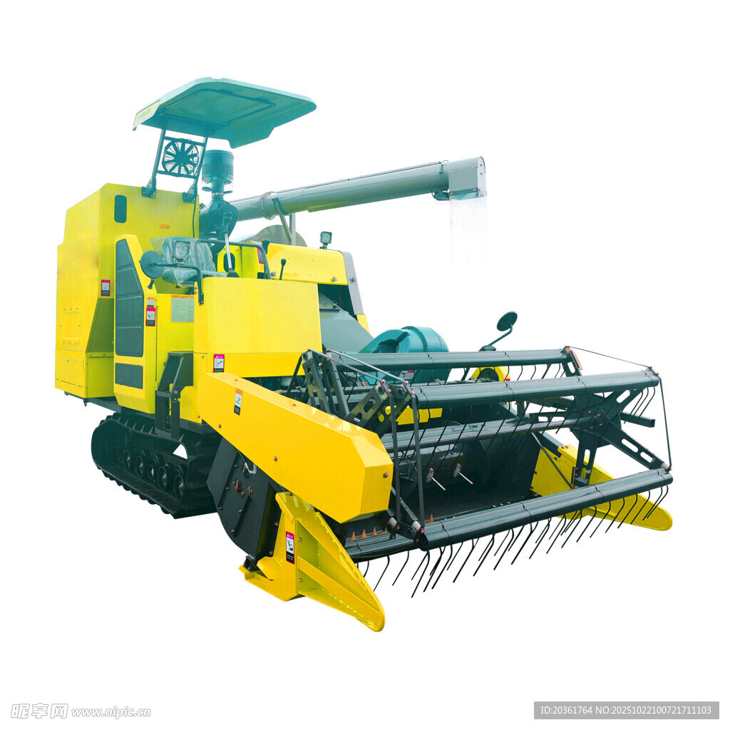 黄色履带式联合收割机