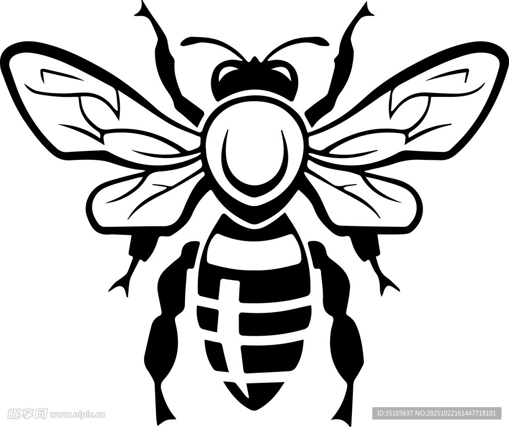 简约蜜蜂图案设计