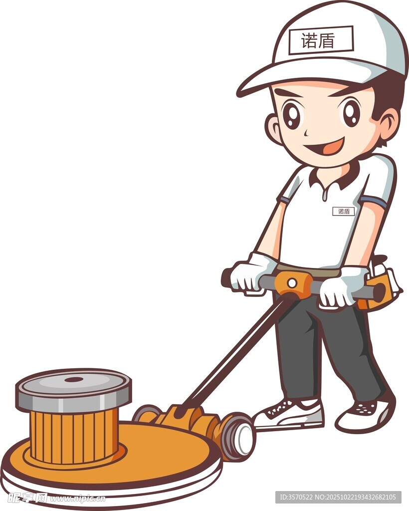 工人使用机器进行地面打磨