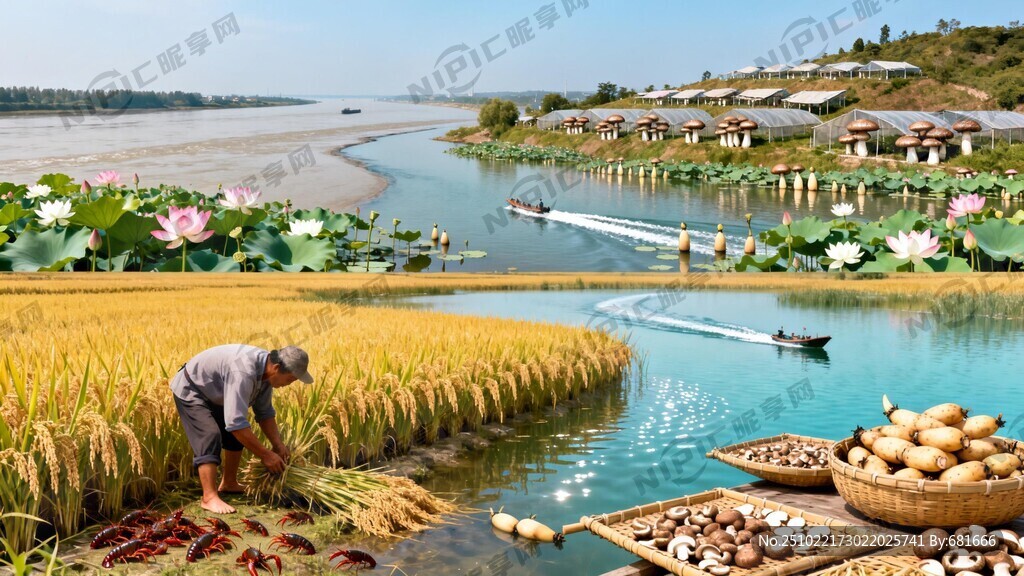 帮我生成一张具有湖北农业特色的