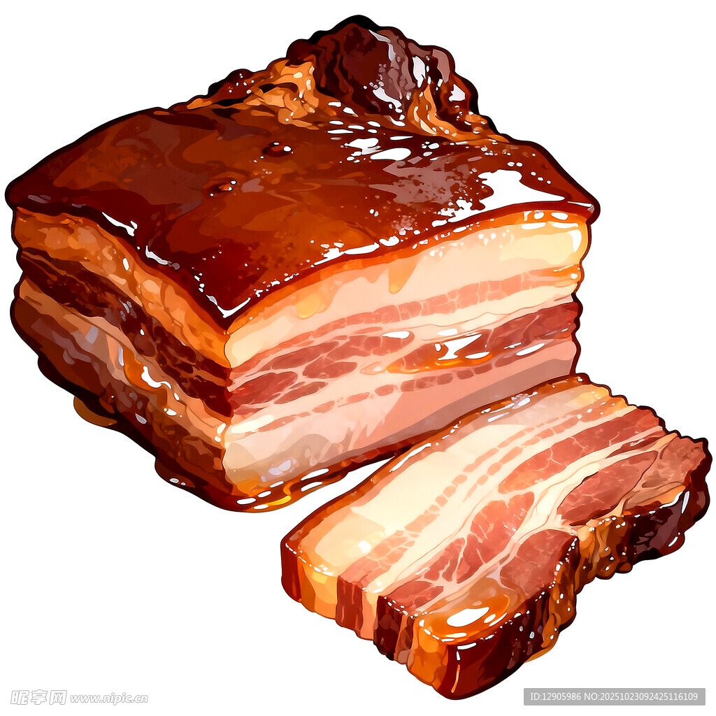 美味多层红烧肉切片