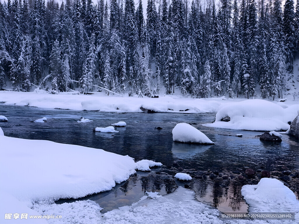 冰封河流