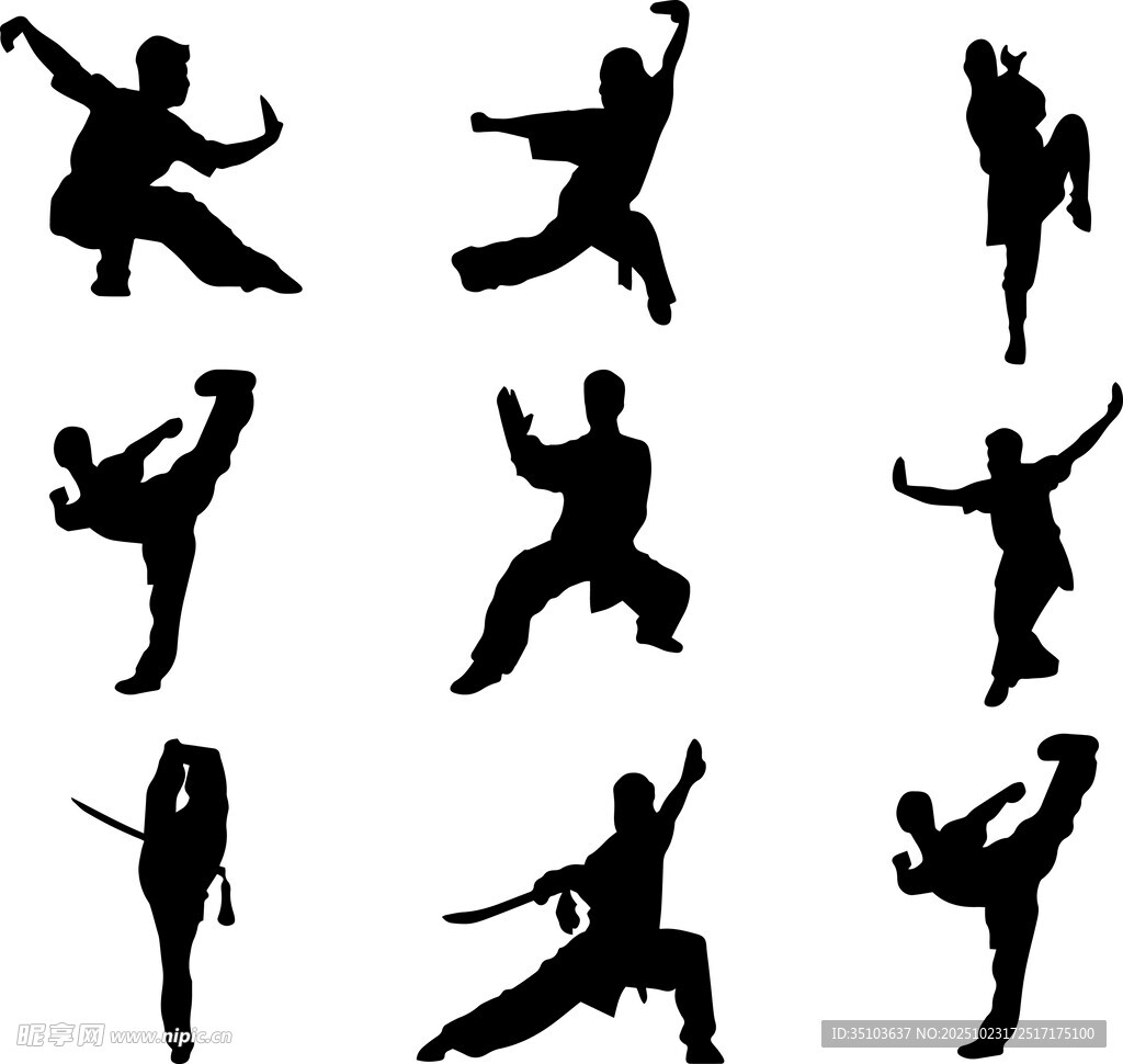武术动作剪影