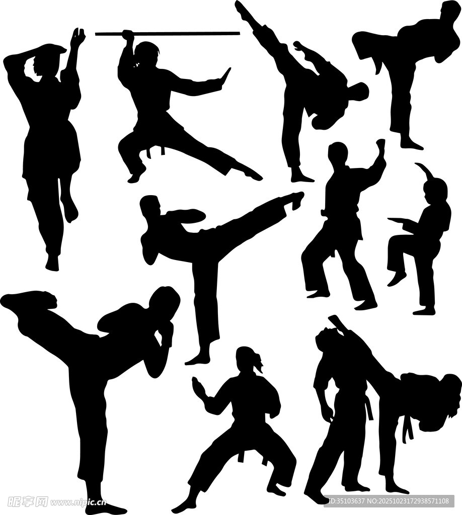 武术动作剪影集合