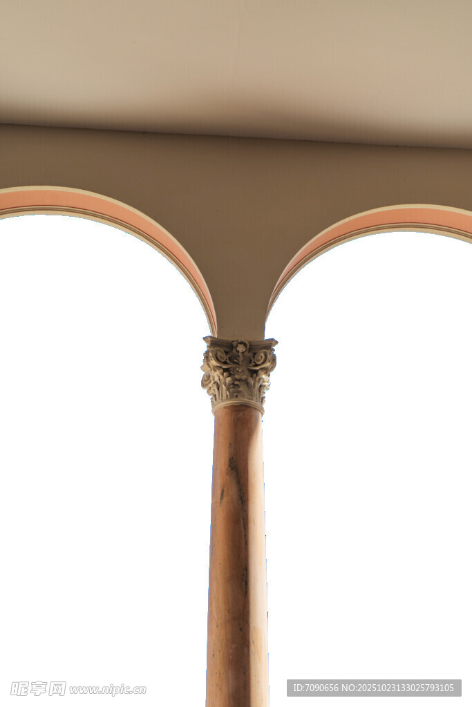 古典拱形建筑立柱细节