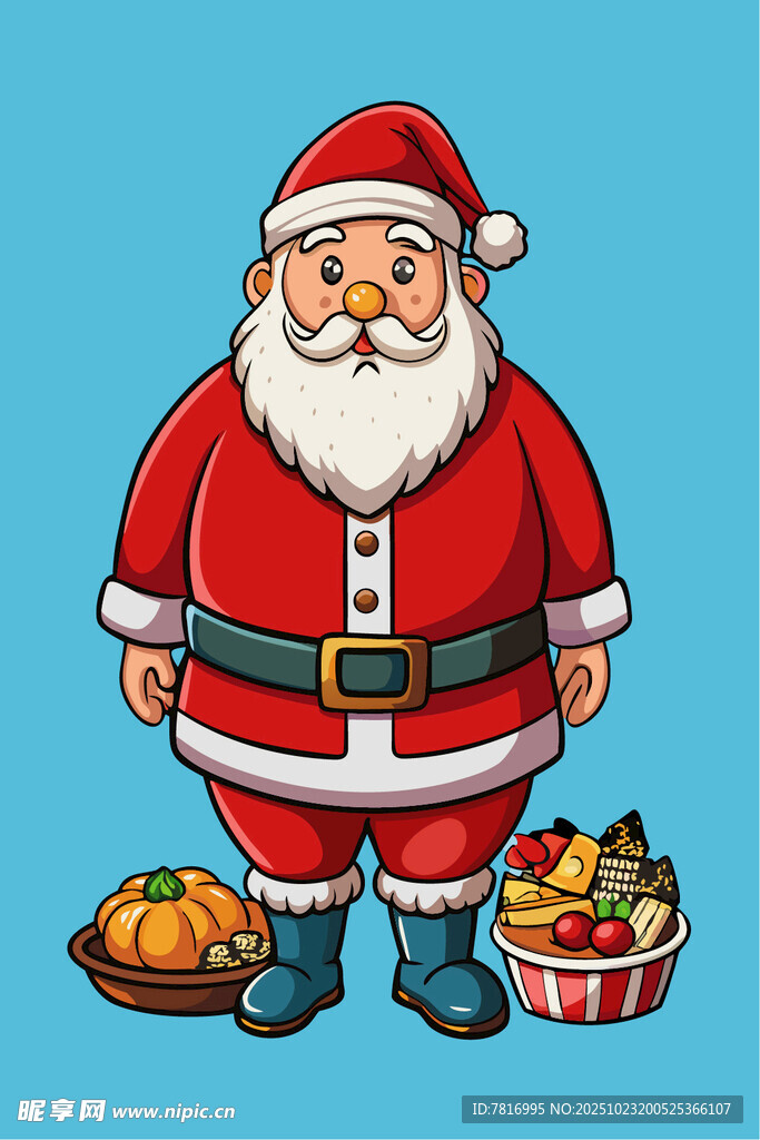 圣诞老人与节日果蔬