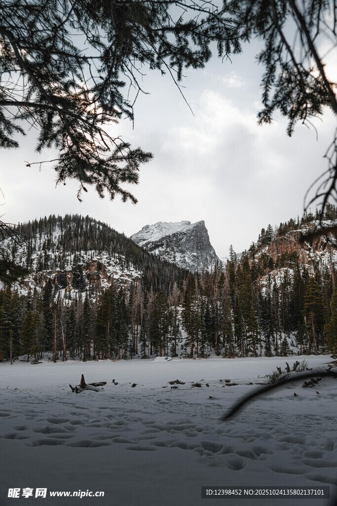 冬日山林雪景风光