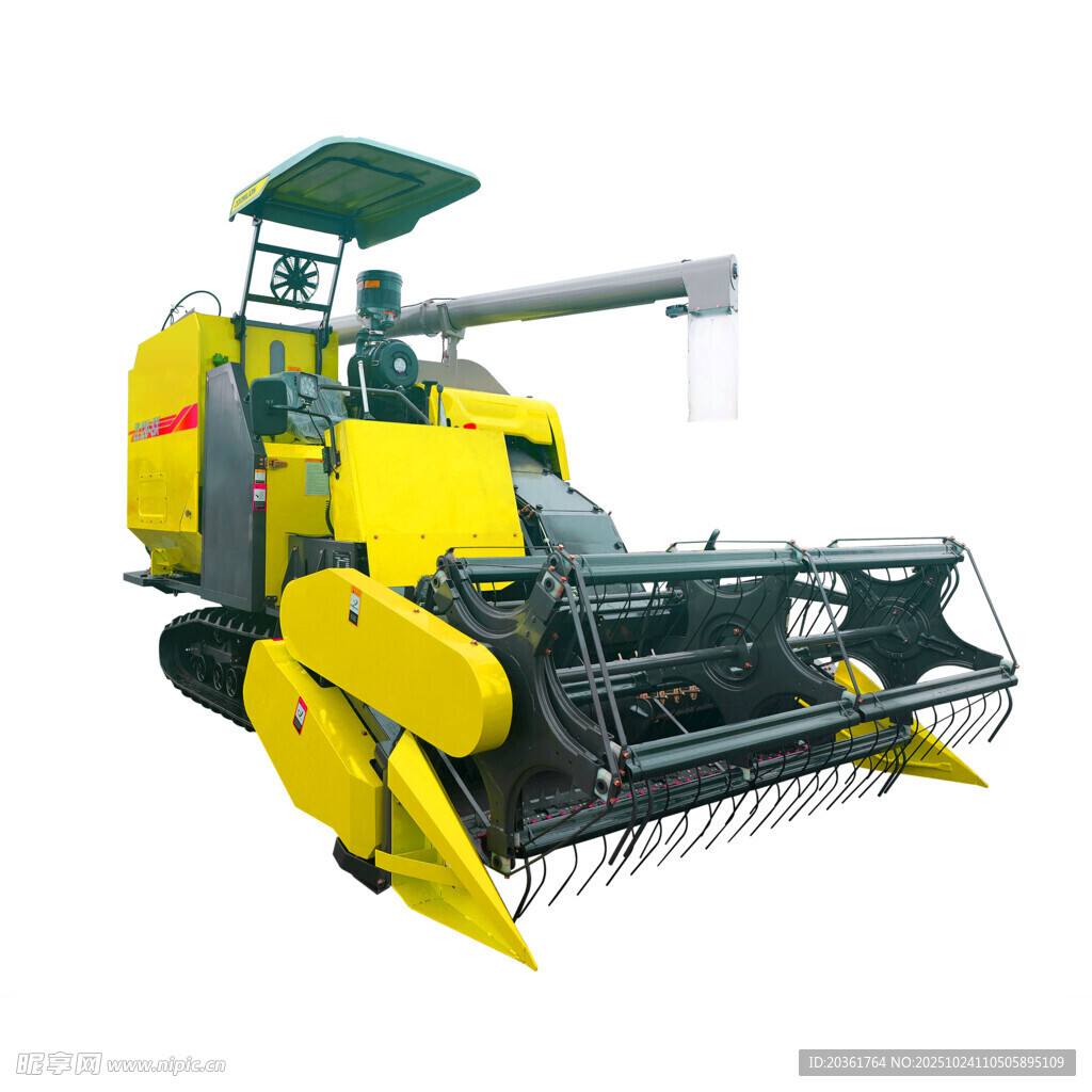 黄色农用联合收割机