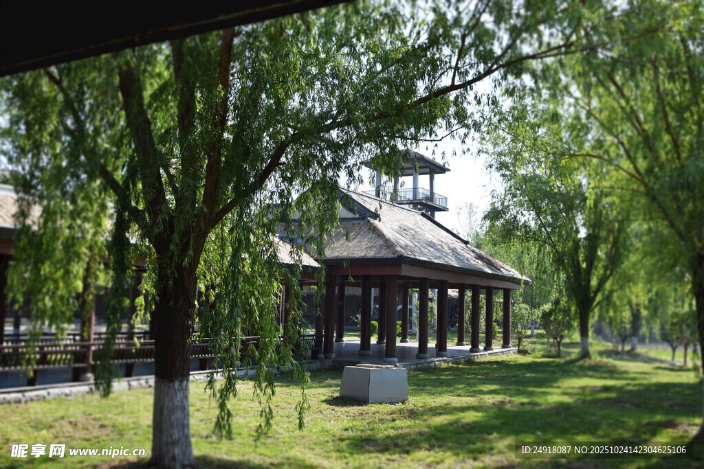 中式凉亭景观 公园风景