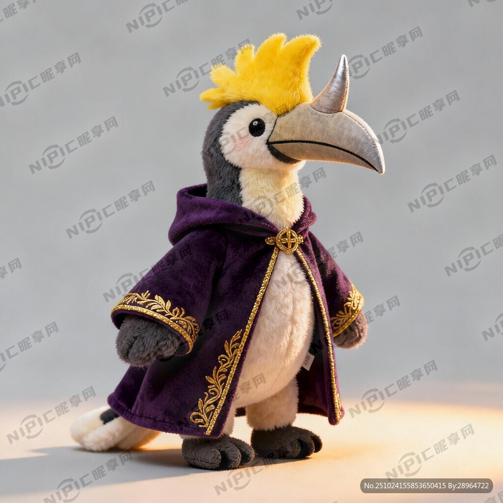 穿着法袍的犀鸟公仔