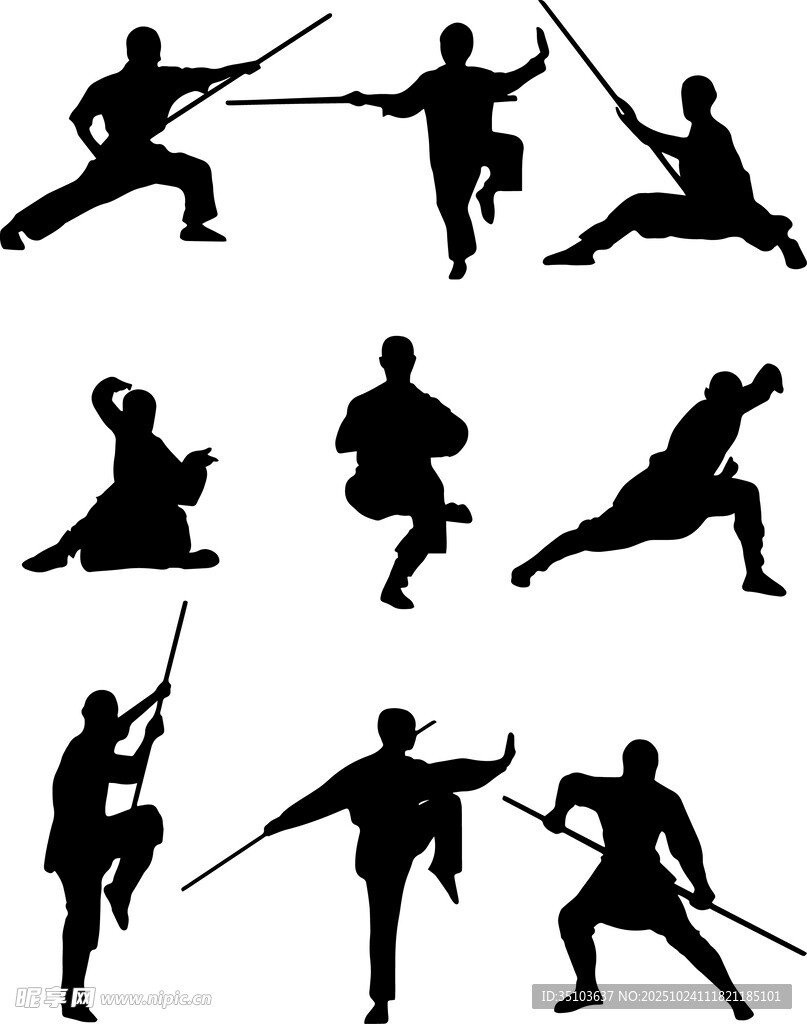 武术动作剪影