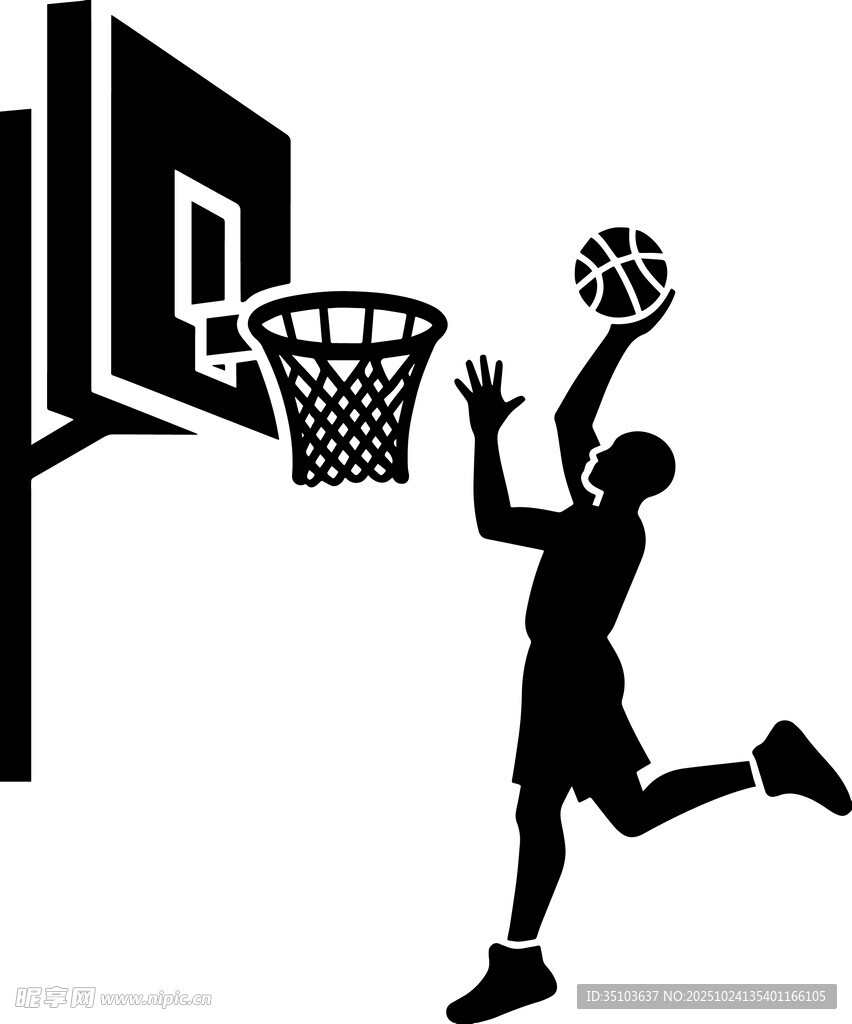 篮球运动员跃起投篮瞬间