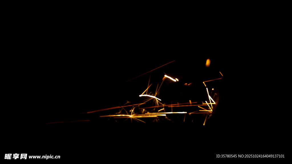 黑夜中闪烁的动感光线
