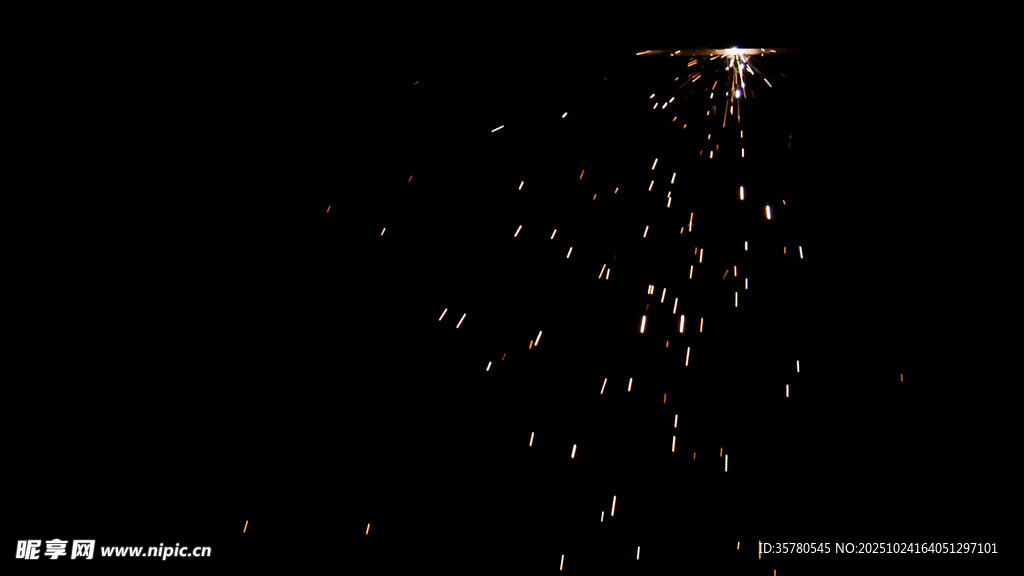 夜空中绚烂的烟花绽放