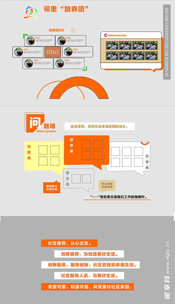 橙色简约网页界面设计图