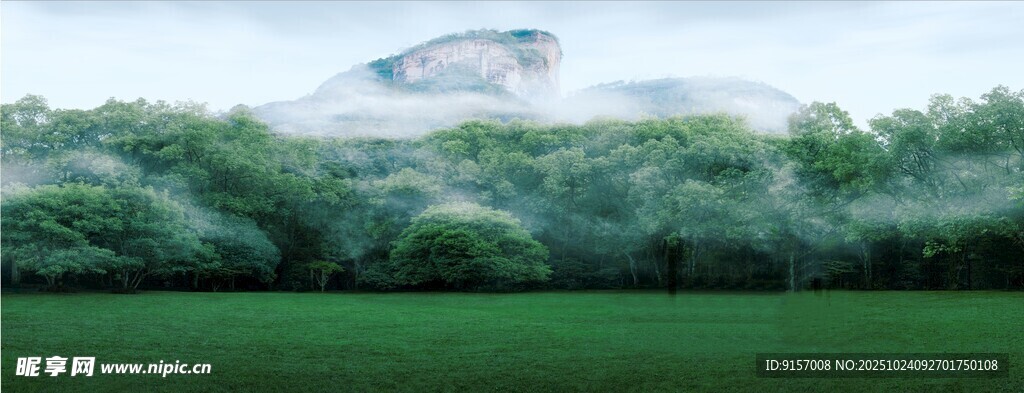 田野上的梦幻云朵景观