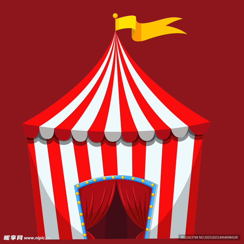 红色条纹马戏帐篷