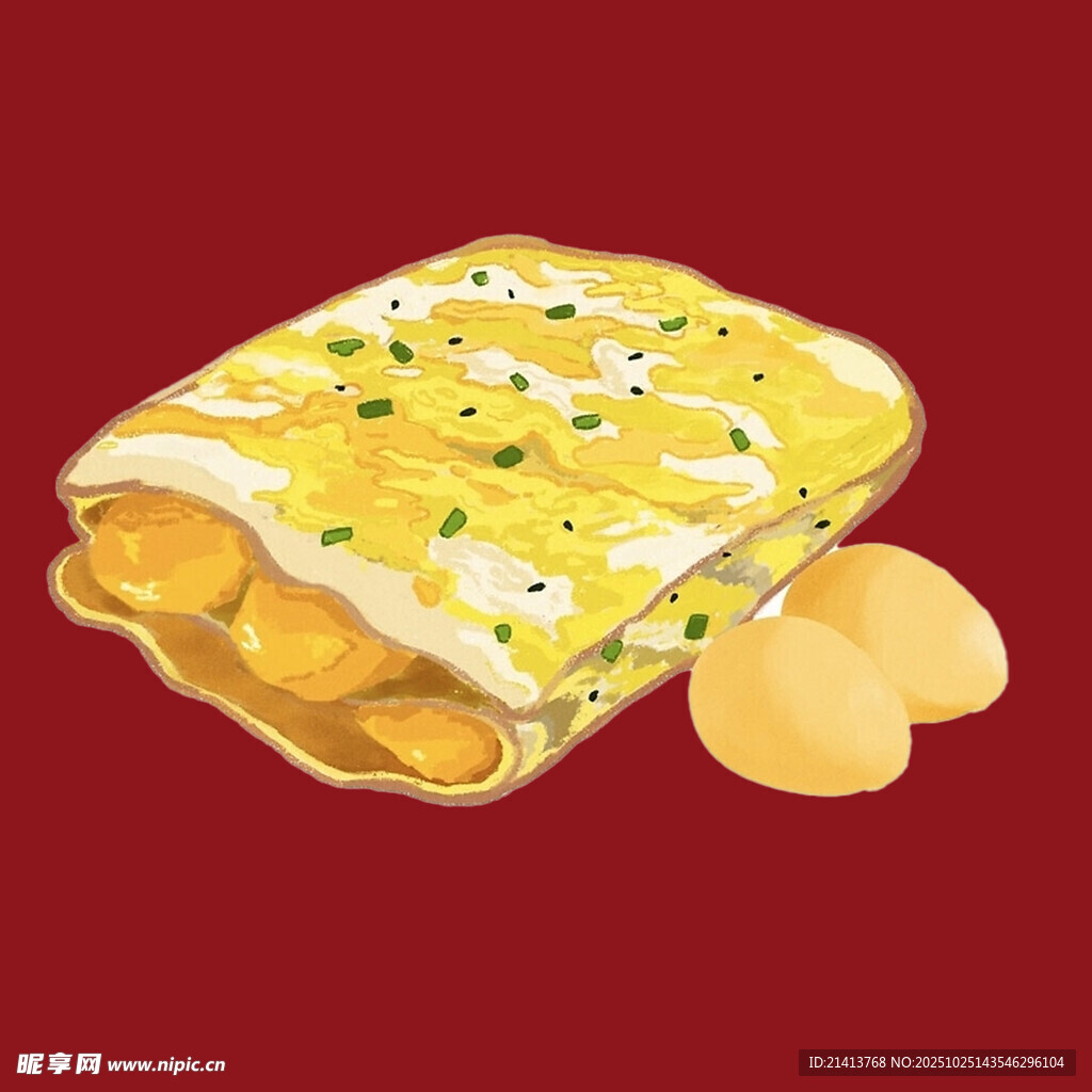 美味鸡蛋卷金黄诱人