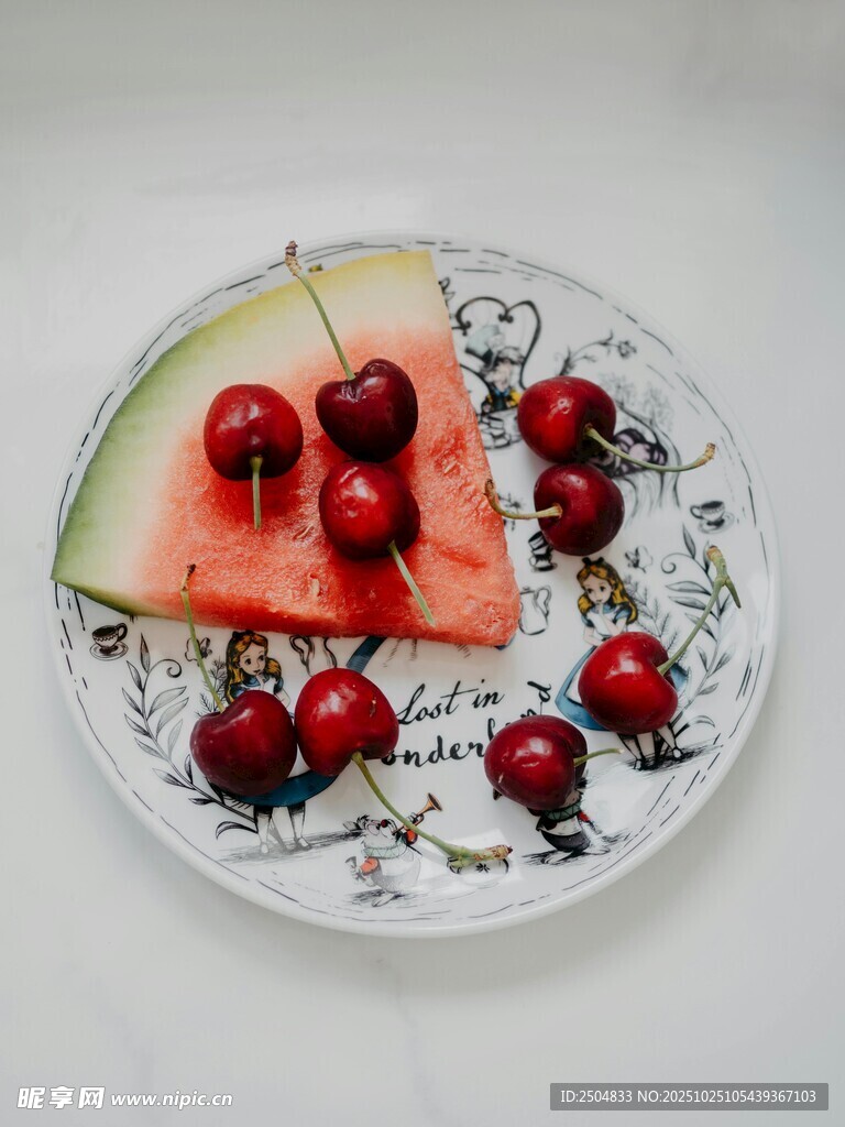 西瓜樱桃拼盘