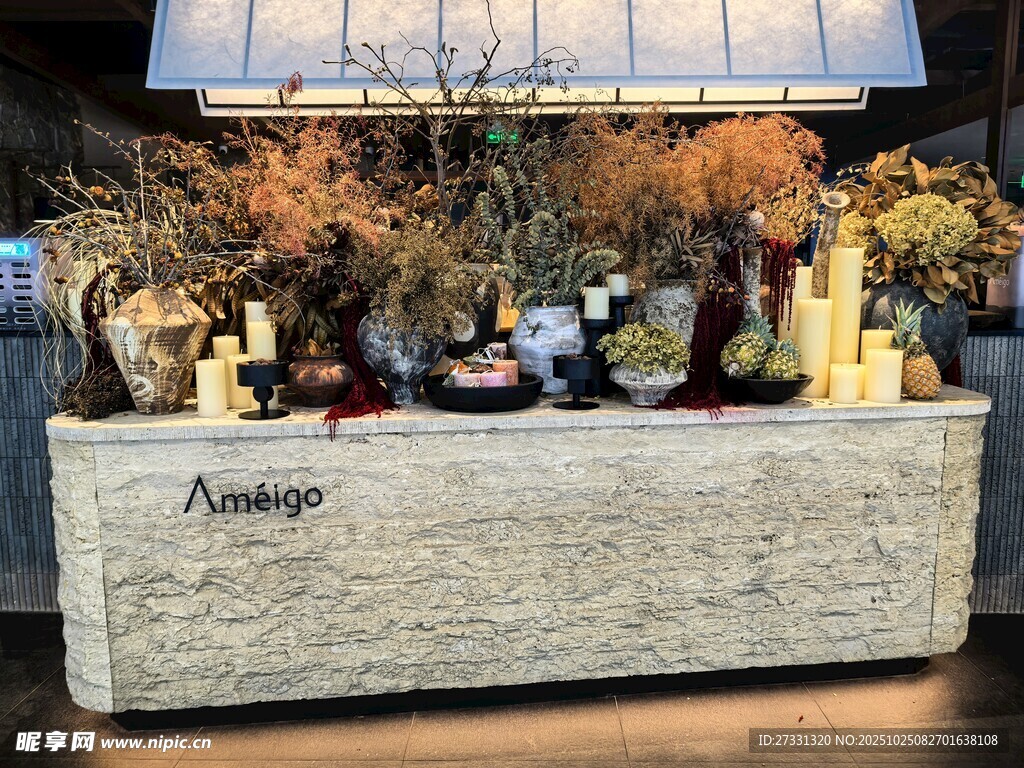 优雅大理石吧台装饰摆件