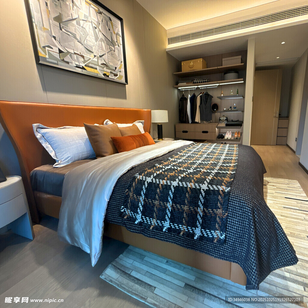 现代风格温馨卧室场景