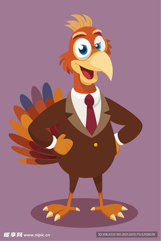 西装火鸡自信登场