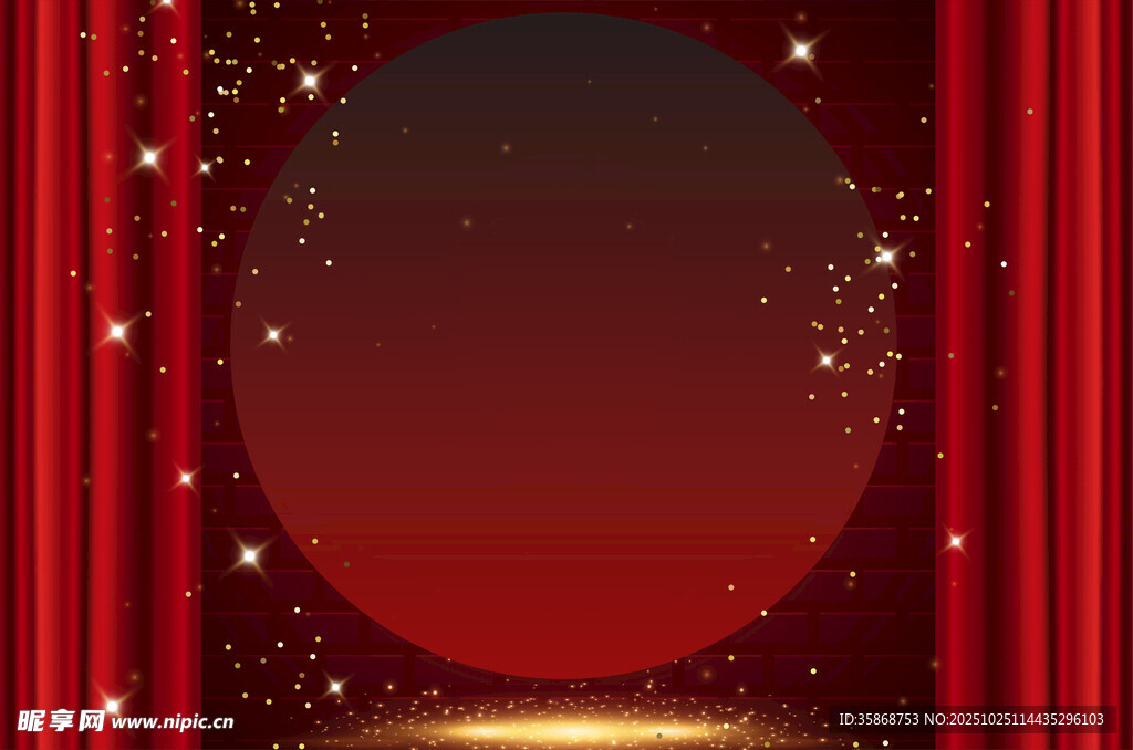 红色舞台幕布 