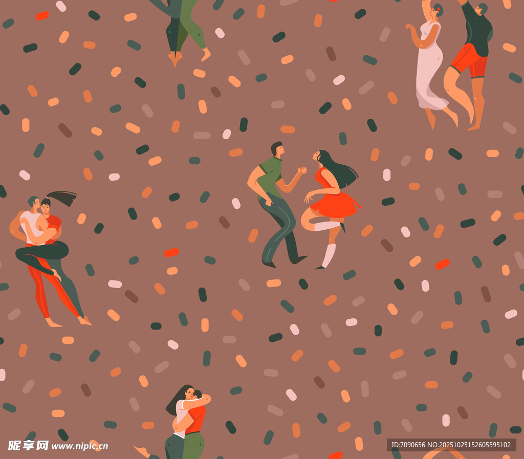 欢乐人群庆祝场景插画