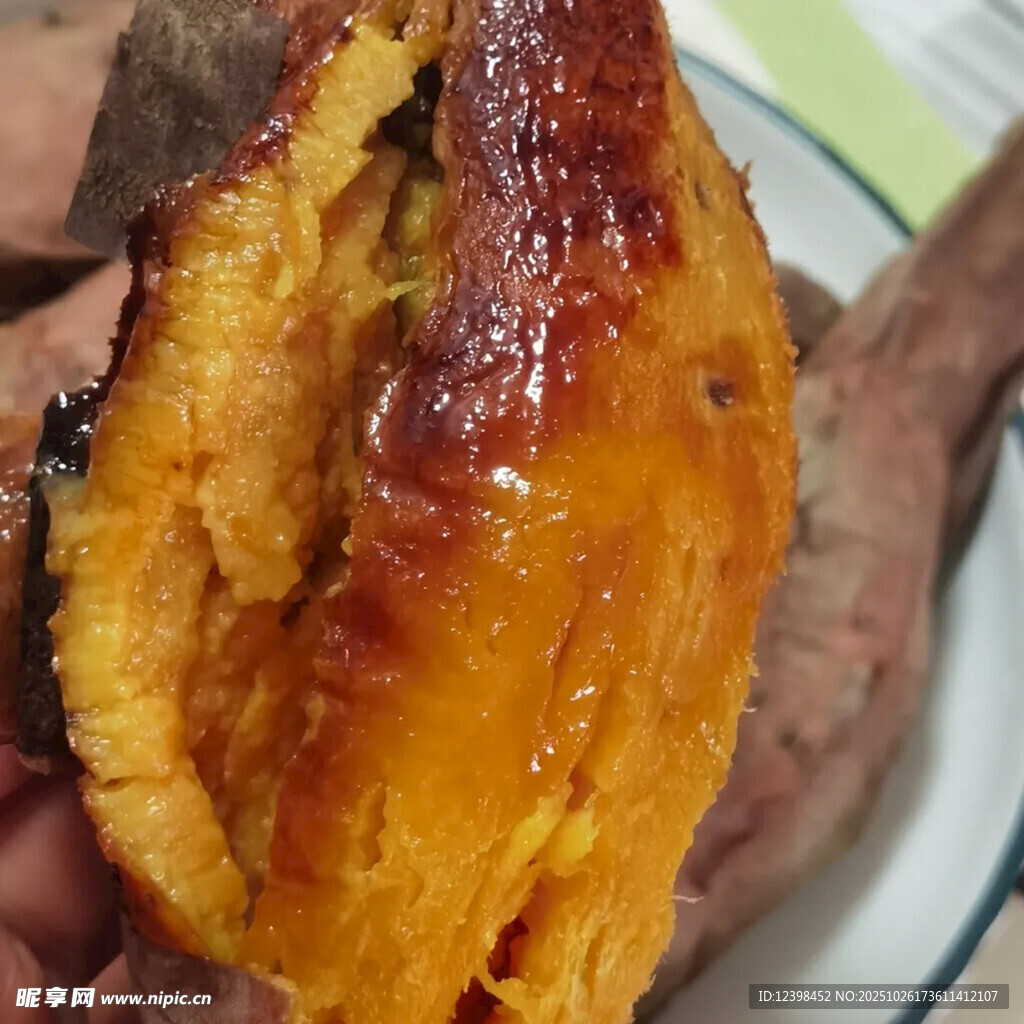 香甜烤红薯特写