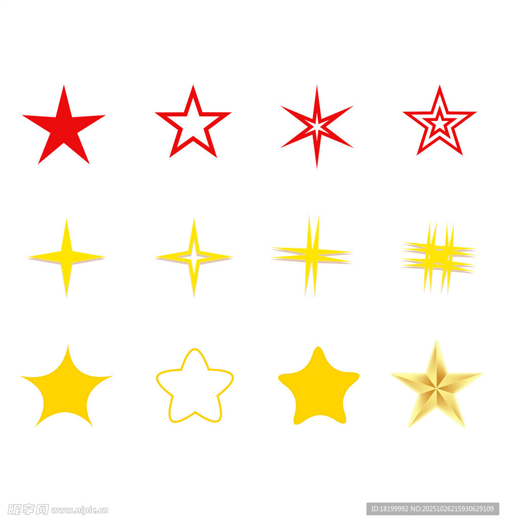 五角星图标卡通五角星图标五角星