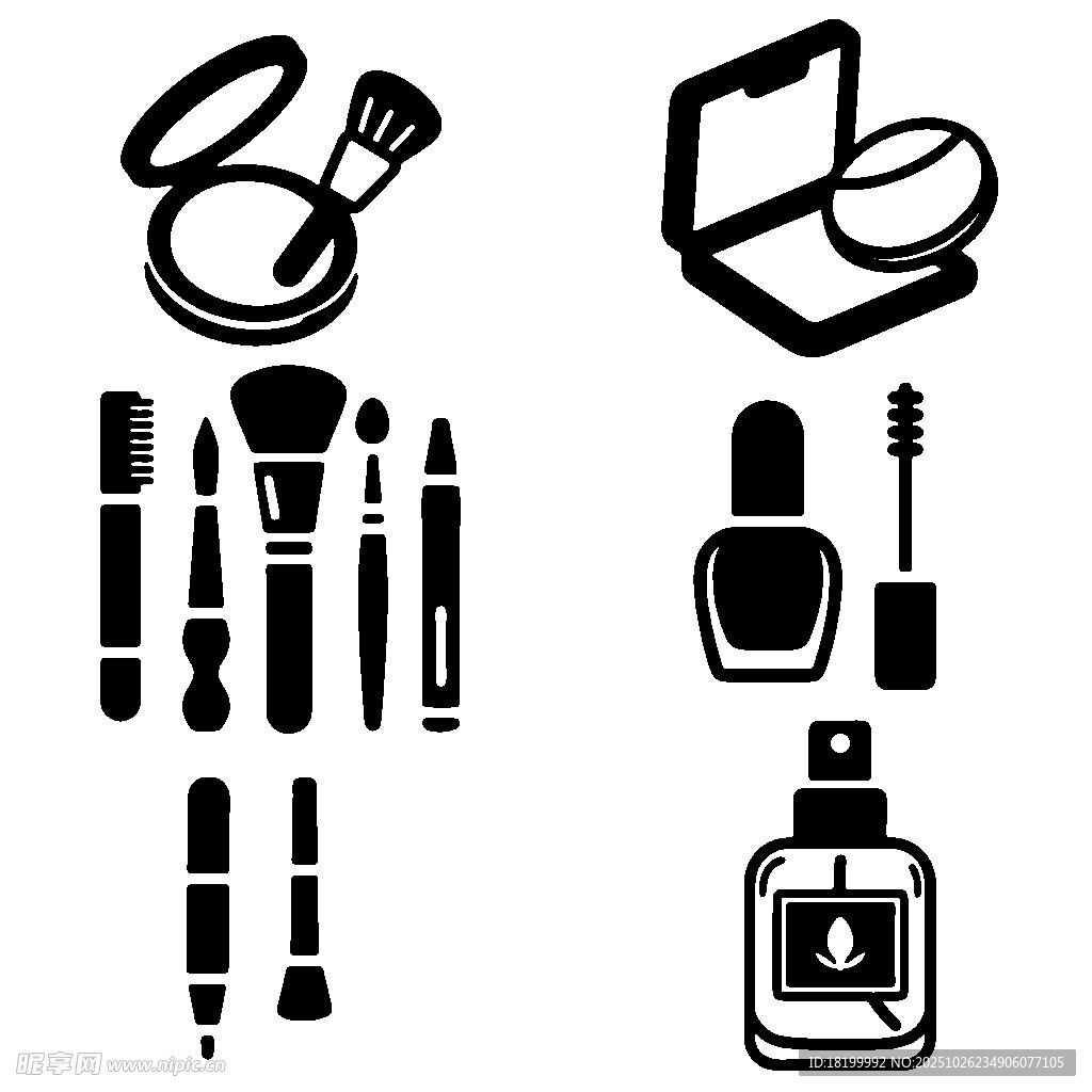 化妆品图标彩妆图标化妆工具图标