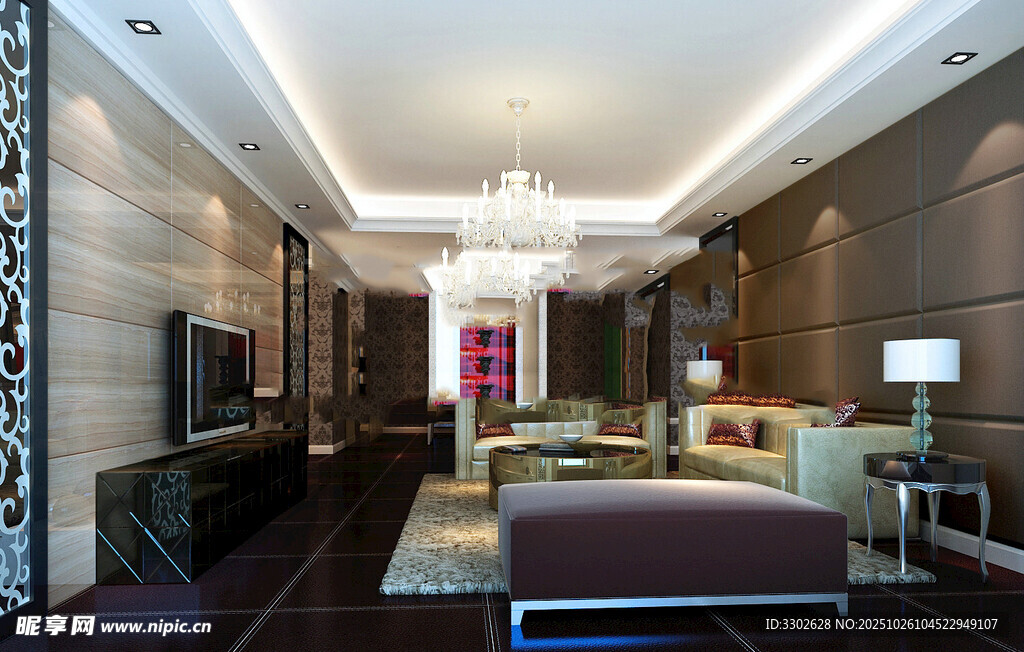 现代豪华卧室室内设计