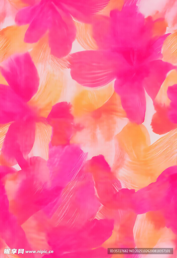 大朵花水彩扎染