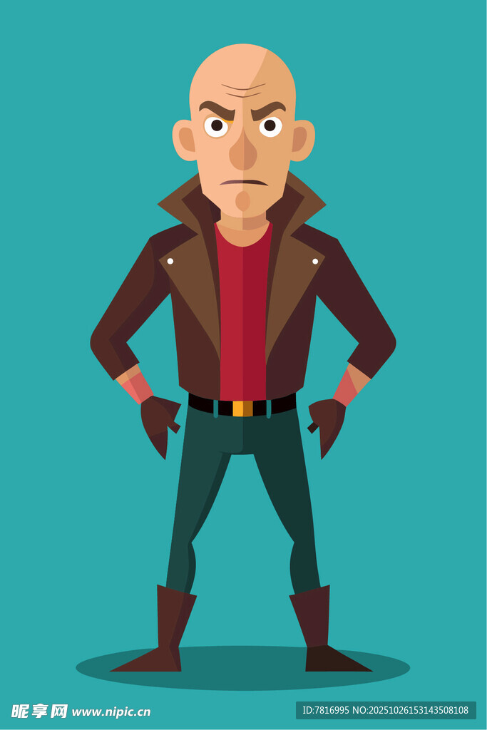 愤怒的光头男子